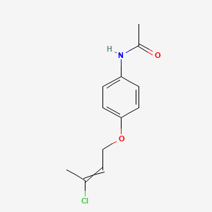 molecular formula C12H14ClNO2 B12586540 N-[4-(3-chlorobut-2-enoxy)phenyl]acetamide CAS No. 646035-05-4