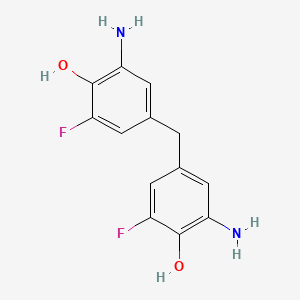molecular formula C13H12F2N2O2 B12586569 4,4'-Methylenebis(2-amino-6-fluorophenol) CAS No. 501120-56-5