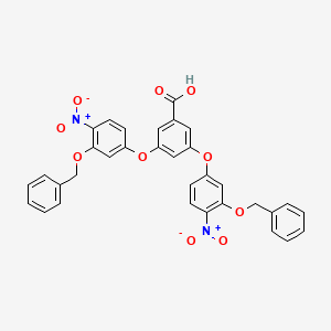 molecular formula C33H24N2O10 B12586587 3,5-Bis[3-(benzyloxy)-4-nitrophenoxy]benzoic acid CAS No. 648891-36-5