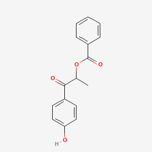 molecular formula C16H14O4 B12586624 alpha-(Benzoyloxy)-4'-hydroxypropiophenone 