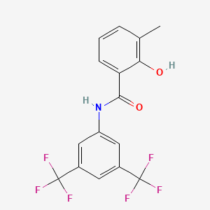 molecular formula C16H11F6NO2 B12586693 n-[3,5-Bis(trifluoromethyl)phenyl]-2-hydroxy-3-methylbenzamide CAS No. 634184-88-6