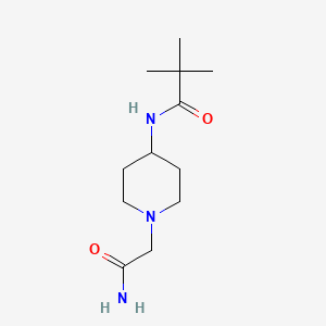 molecular formula C12H23N3O2 B12586770 N-[1-(2-amino-2-oxoethyl)piperidin-4-yl]-2,2-dimethylpropanamide CAS No. 604752-95-6