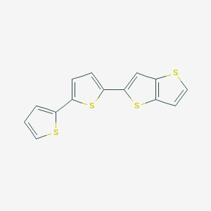 molecular formula C14H8S4 B12586803 Thieno[3,2-b]thiophene, 2-[2,2'-bithiophen]-5-yl- CAS No. 648430-71-1