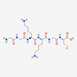 molecular formula C21H40N8O7S B12586818 Glycylglycyl-L-lysyl-L-lysylglycyl-L-cysteine CAS No. 583819-50-5