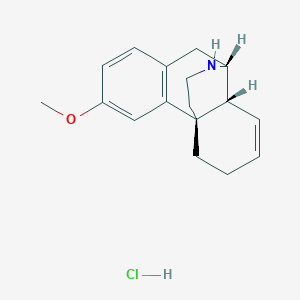 molecular formula C17H22ClNO B1258683 (1R,9R,10R)-4-methoxy-17-azatetracyclo[7.5.3.01,10.02,7]heptadeca-2(7),3,5,11-tetraene;hydrochloride 
