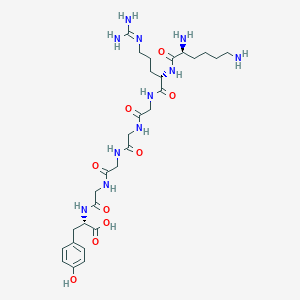 molecular formula C29H47N11O9 B12586859 L-Lysyl-N~5~-(diaminomethylidene)-L-ornithylglycylglycylglycylglycyl-L-tyrosine CAS No. 600710-55-2