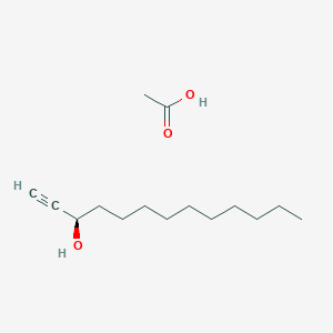 molecular formula C15H28O3 B12586921 Acetic acid--(3R)-tridec-1-yn-3-ol (1/1) CAS No. 649561-38-6