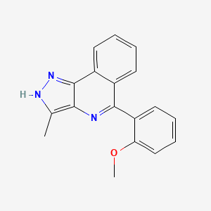 molecular formula C18H15N3O B12586952 1H-Pyrazolo[4,3-c]isoquinoline, 5-(2-methoxyphenyl)-3-methyl- CAS No. 645417-70-5