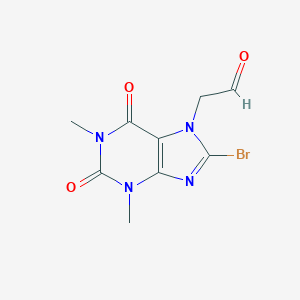 7H-Purine-7-acetaldehyde, 1,2,3,6-tetrahydro-8-bromo-1,3-dimethyl-2,6-dioxo-