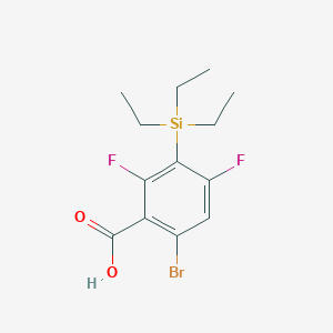 molecular formula C13H17BrF2O2Si B12587041 Benzoic acid, 6-bromo-2,4-difluoro-3-(triethylsilyl)- CAS No. 651027-09-7
