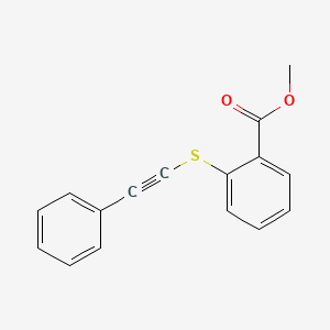 molecular formula C16H12O2S B12587054 Methyl 2-[(phenylethynyl)sulfanyl]benzoate CAS No. 638199-59-4