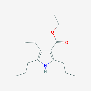 molecular formula C15H25NO2 B12587068 Ethyl 4-ethyl-2,5-dipropyl-1H-pyrrole-3-carboxylate CAS No. 647836-67-7