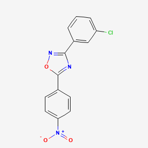 molecular formula C14H8ClN3O3 B12587110 3-(3-Chlorophenyl)-5-(4-nitrophenyl)-1,2,4-oxadiazole CAS No. 633313-97-0
