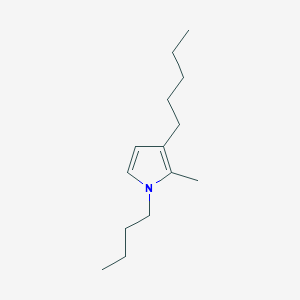 molecular formula C14H25N B12587115 1-Butyl-2-methyl-3-pentyl-1H-pyrrole CAS No. 646516-32-7
