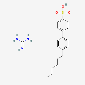 molecular formula C19H27N3O3S B12587123 Guanidine;4-(4-hexylphenyl)benzenesulfonic acid CAS No. 650599-64-7