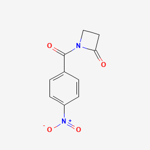 molecular formula C10H8N2O4 B12587152 1-(4-Nitrobenzoyl)azetidin-2-one CAS No. 873073-31-5
