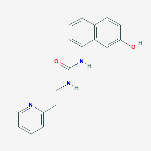 molecular formula C18H17N3O2 B12587171 Urea, N-(7-hydroxy-1-naphthalenyl)-N'-[2-(2-pyridinyl)ethyl]- CAS No. 648420-46-6