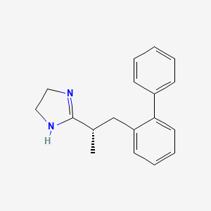 molecular formula C18H20N2 B12587303 2-[(2S)-1-([1,1'-Biphenyl]-2-yl)propan-2-yl]-4,5-dihydro-1H-imidazole CAS No. 873802-40-5