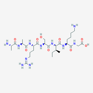 molecular formula C29H55N11O9 B12587338 L-Alanyl-L-alanyl-N~5~-(diaminomethylidene)-L-ornithyl-L-seryl-L-isoleucyl-L-lysylglycine CAS No. 645396-15-2