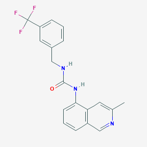 molecular formula C19H16F3N3O B12587344 Urea, N-(3-methyl-5-isoquinolinyl)-N'-[[3-(trifluoromethyl)phenyl]methyl]- CAS No. 648420-08-0