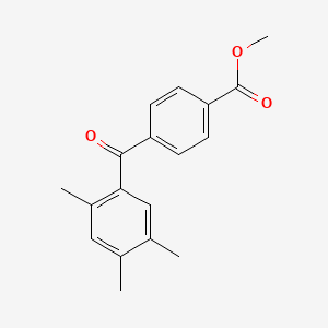 molecular formula C18H18O3 B12587347 Methyl 4-(2,4,5-trimethylbenzoyl)benzoate CAS No. 649756-99-0
