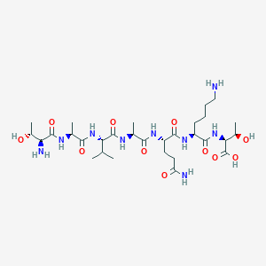 molecular formula C30H55N9O11 B12587367 L-Threonyl-L-alanyl-L-valyl-L-alanyl-L-glutaminyl-L-lysyl-L-threonine CAS No. 651292-09-0