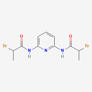 molecular formula C11H13Br2N3O2 B12587392 N,N'-(Pyridine-2,6-diyl)bis(2-bromopropanamide) CAS No. 473917-59-8