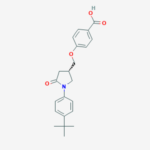 B125874 (S)-(+)-4-[1-(4-tert-Butylphenyl)-2-oxo-pyrrolidin-4-yl]methoxybenzoic acid CAS No. 155730-92-0