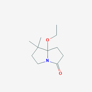 molecular formula C11H19NO2 B12587429 7a-Ethoxy-7,7-dimethylhexahydro-3H-pyrrolizin-3-one CAS No. 651043-82-2