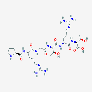 molecular formula C27H50N12O9 B12587435 L-Prolyl-N~5~-(diaminomethylidene)-L-ornithylglycyl-L-threonyl-N~5~-(diaminomethylidene)-L-ornithyl-L-threonine CAS No. 872438-53-4