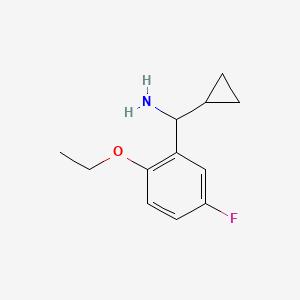 molecular formula C12H16FNO B12587445 1-Cyclopropyl-1-(2-ethoxy-5-fluorophenyl)methanamine CAS No. 535926-52-4