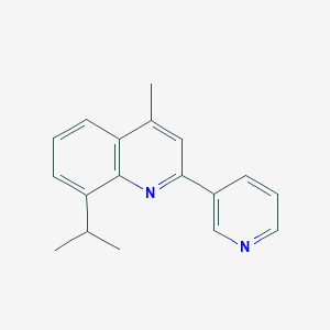 molecular formula C18H18N2 B12587476 Quinoline, 4-methyl-8-(1-methylethyl)-2-(3-pyridinyl)- CAS No. 609354-47-4
