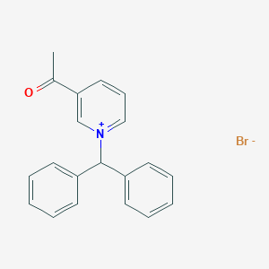 molecular formula C20H18BrNO B12587486 Pyridinium, 3-acetyl-1-(diphenylmethyl)-, bromide CAS No. 592543-48-1