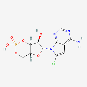 molecular formula C11H12ClN4O6P B1258750 7-deaza-8-chloro-cAMP 