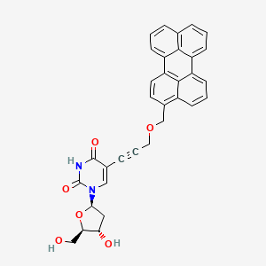 molecular formula C33H26N2O6 B12587518 5-[3-(Perylene-3-ylmethoxy)-1-propynyl]-2'-deoxyuridine CAS No. 877643-26-0