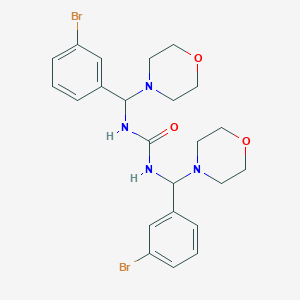 molecular formula C23H28Br2N4O3 B12587540 Urea, N,N'-bis[(3-bromophenyl)-4-morpholinylmethyl]- CAS No. 649740-16-9