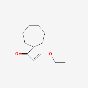 molecular formula C12H18O2 B12587556 Spiro[3.6]dec-2-en-1-one, 3-ethoxy- 