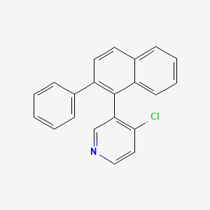 molecular formula C21H14ClN B12587562 Pyridine, 4-chloro-3-(2-phenyl-1-naphthalenyl)- CAS No. 612086-27-8