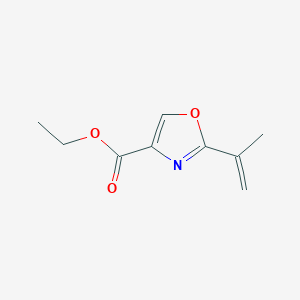 molecular formula C9H11NO3 B12587580 Ethyl 2-(prop-1-en-2-yl)-1,3-oxazole-4-carboxylate CAS No. 618884-47-2