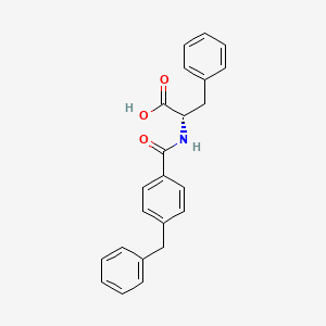 molecular formula C23H21NO3 B12587587 N-(4-Benzylbenzoyl)-L-phenylalanine CAS No. 570400-64-5