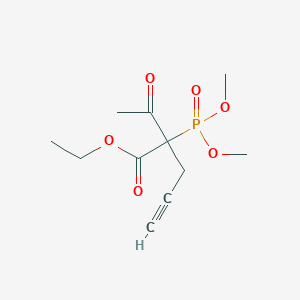 molecular formula C11H17O6P B12587613 Ethyl 2-acetyl-2-(dimethoxyphosphoryl)pent-4-ynoate CAS No. 329795-18-8