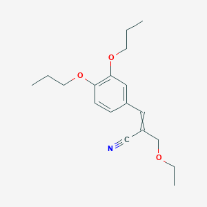 molecular formula C18H25NO3 B12587629 3-(3,4-Dipropoxyphenyl)-2-(ethoxymethyl)prop-2-enenitrile CAS No. 650606-22-7