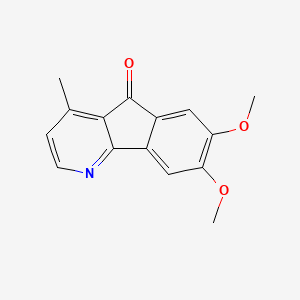molecular formula C15H13NO3 B1258765 7,8-Dimethoxy-4-methyl-5H-indeno(1,2-b)pyridin-5-one 