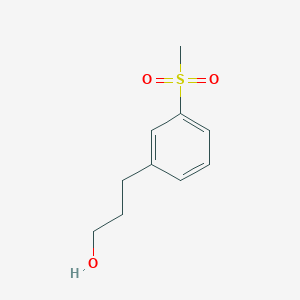 molecular formula C10H14O3S B12587674 3-[3-(Methanesulfonyl)phenyl]propan-1-ol CAS No. 651310-32-6