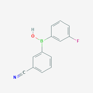 molecular formula C13H9BFNO B12587745 (3-Cyanophenyl)(3-fluorophenyl)borinic acid CAS No. 872495-67-5