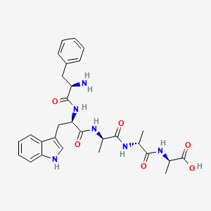 molecular formula C29H36N6O6 B12587746 D-Phenylalanyl-D-tryptophyl-D-alanyl-D-alanyl-D-alanine CAS No. 644997-41-1