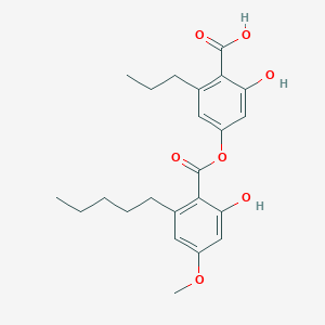 molecular formula C23H28O7 B1258775 Imbricaric acid 