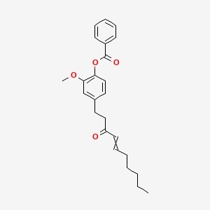 molecular formula C24H28O4 B12587766 2-Methoxy-4-(3-oxodec-4-EN-1-YL)phenyl benzoate CAS No. 624726-97-2