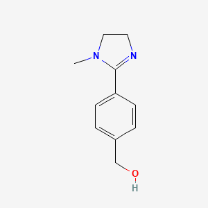 molecular formula C11H14N2O B12587781 [4-(1-Methyl-4,5-dihydro-1H-imidazol-2-yl)phenyl]methanol CAS No. 651326-26-0