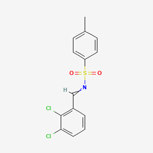 molecular formula C14H11Cl2NO2S B12587782 N-[(2,3-Dichlorophenyl)methylidene]-4-methylbenzene-1-sulfonamide CAS No. 439077-70-0